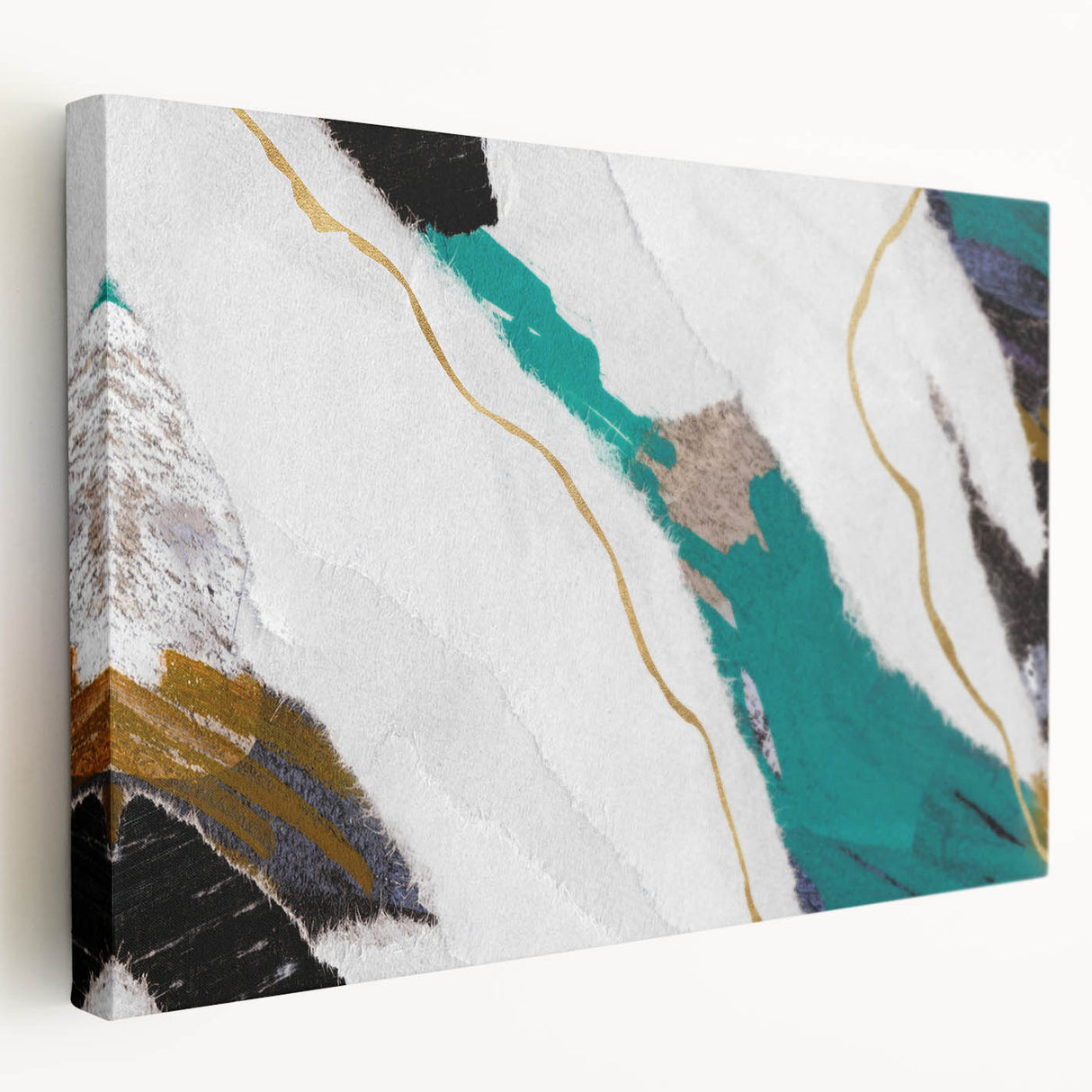 Abstract canvas wall art showcasing vibrant strokes and lines in various colors, emphasizing a modern artistic design perfect for contemporary decor.