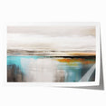 Abstract wall art print showcasing vibrant strokes and lines in shades of blue, yellow, and red, ideal for modern home decor.