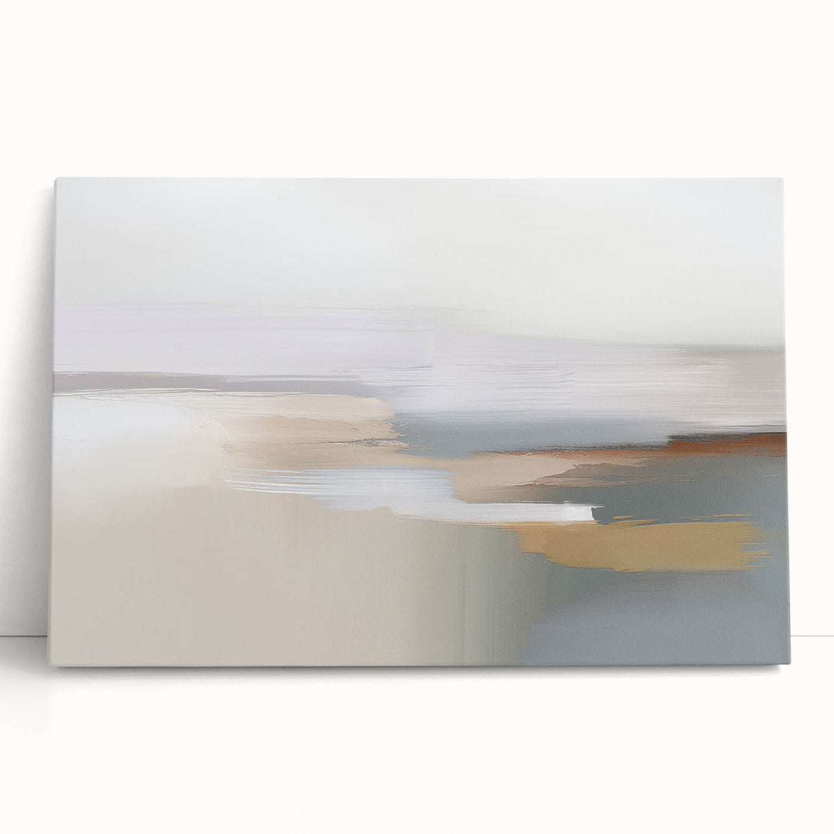 Abstract wall art print featuring vibrant strokes and lines in a modern design, displayed on stretched canvas against a neutral background. Ideal for contemporary decor.