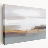 Abstract canvas wall art showcasing vibrant strokes and lines in a modern design, featuring bold colors and a stretched side view for artistic display.