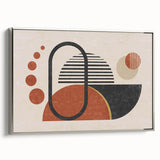 Framed abstract strokes and lines wall art in silver, showcasing a modern design with vibrant colors and dynamic patterns for home decor.