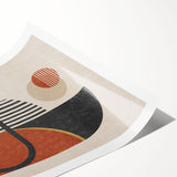 Abstract wall art print showcasing vibrant strokes and lines in bright colors, perfect for modern home decor. Rolled for easy framing.