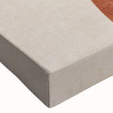 Close-up of a stretched canvas featuring an abstract strokes and lines design in vibrant colors, ideal for modern home decor and wall art collections.