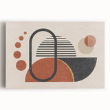 Abstract canvas wall art featuring colorful strokes and lines in shades of blue, pink, and yellow, designed for modern home decor.