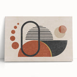 Abstract wall art featuring vibrant strokes and lines in bold colors, presented on a stretched canvas, perfect for modern home decor.