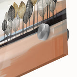 Close-up of a vibrant abstract wall art design featuring colorful strokes and lines on acrylic glass, ideal for modern decor.