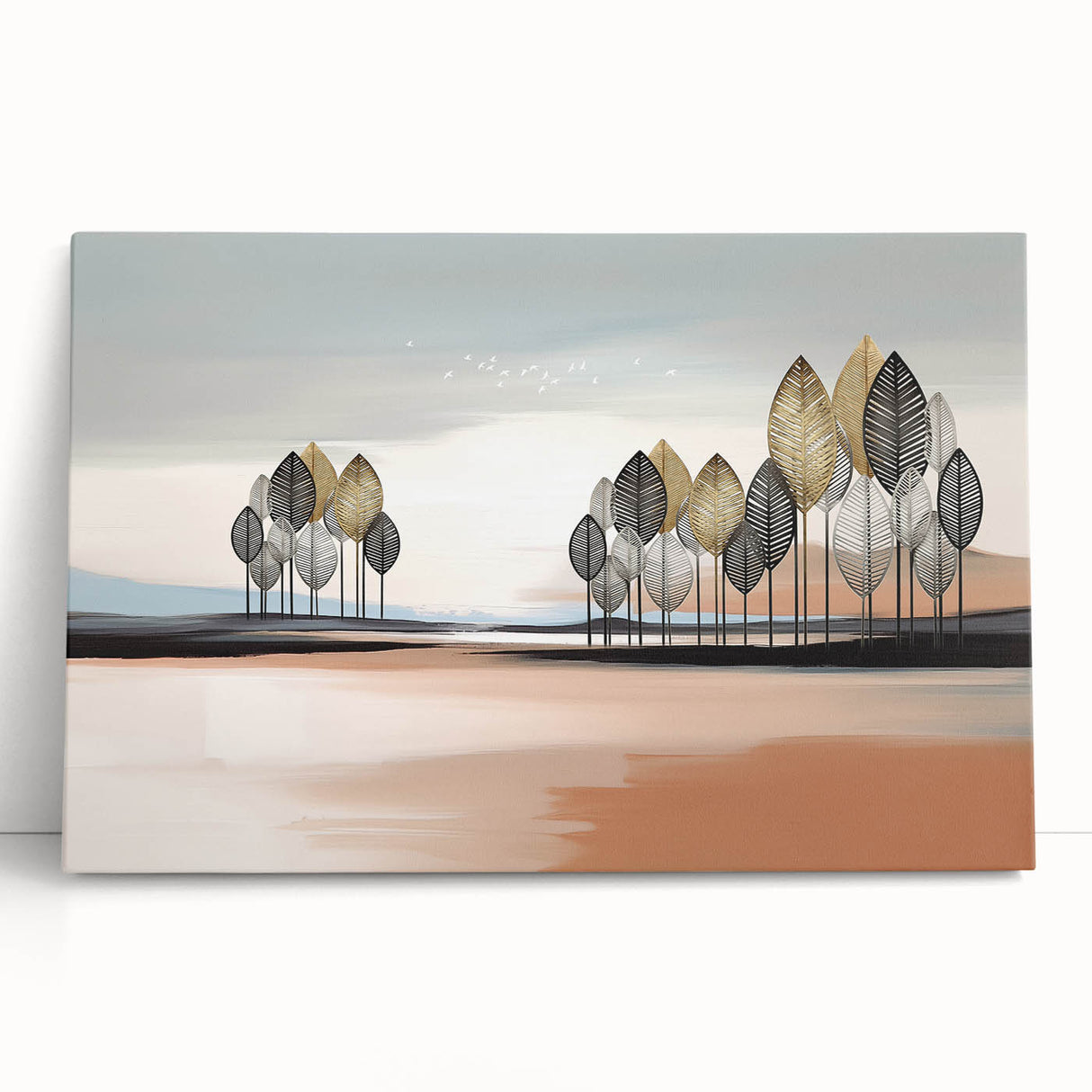 Abstract canvas wall art showcasing a vibrant design of colorful strokes and lines, ideal for modern home decor or office spaces.