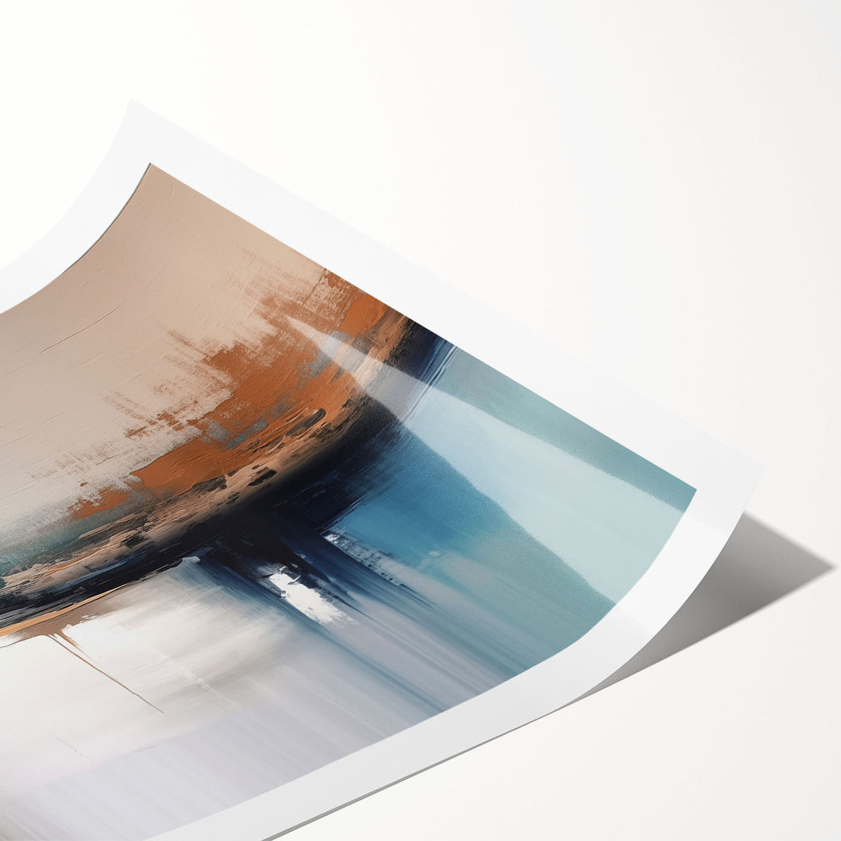 Abstract wall art print featuring dynamic strokes and lines in vibrant colors, showcasing an eye-catching modern design suitable for contemporary decor.