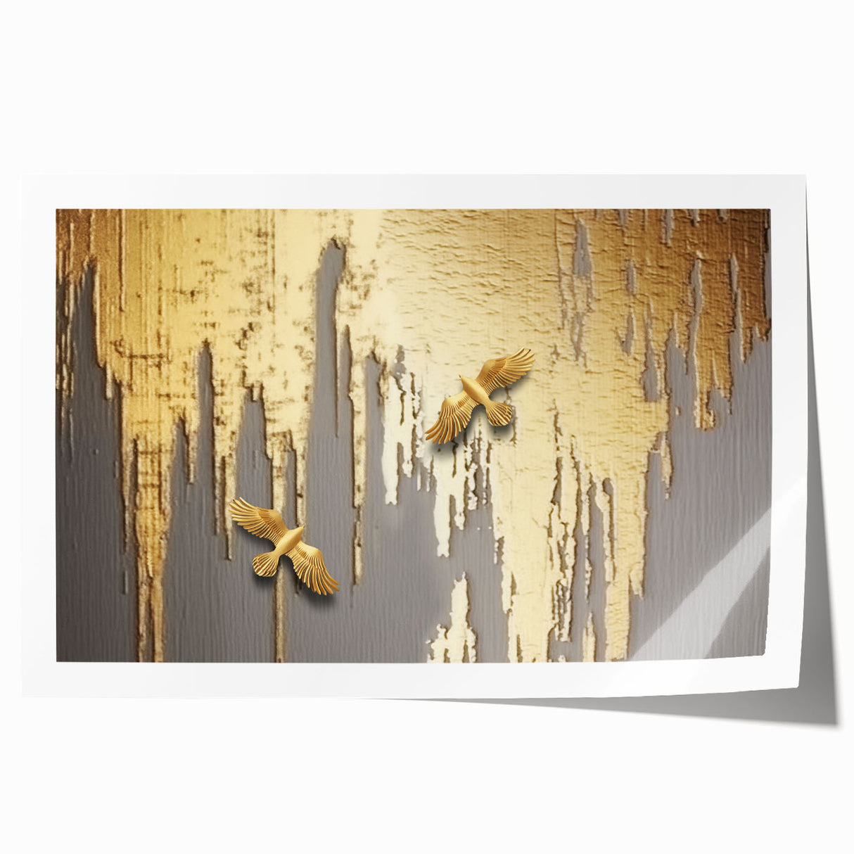 Abstract wall art print showcasing dynamic strokes and lines in vibrant colors, perfect for modern home decor or office settings.