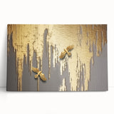 Abstract canvas wall art featuring vibrant strokes and lines in a modern design, perfect for contemporary decor with bold colors.