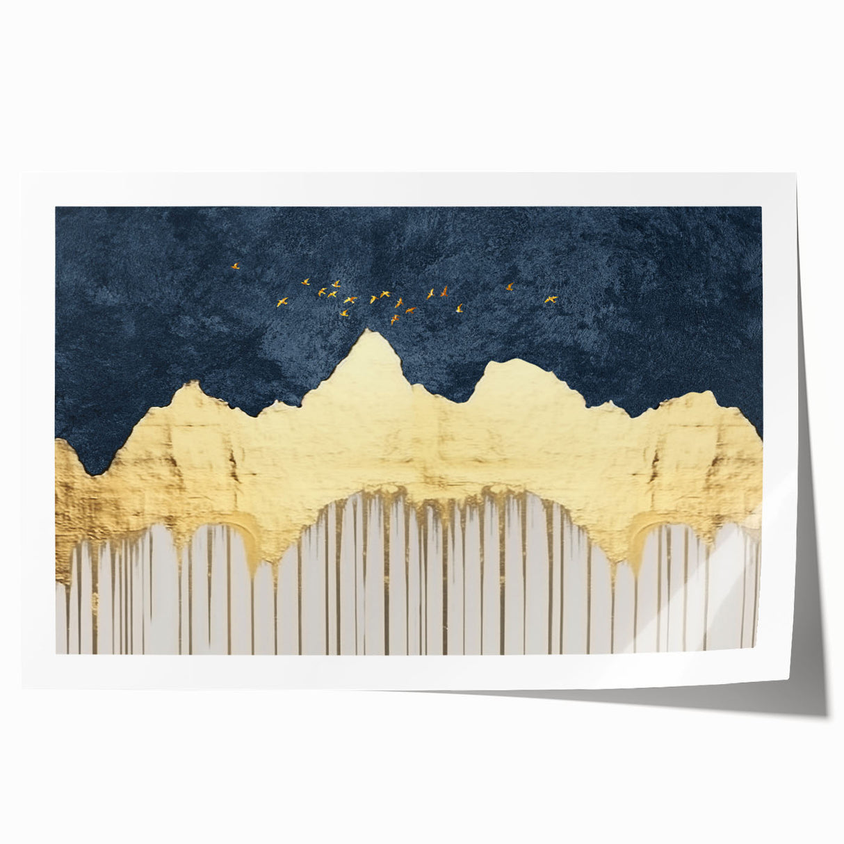 Abstract strokes and lines design rolled print showcasing vibrant colors and modern aesthetics, ideal for contemporary home decor and art lovers.