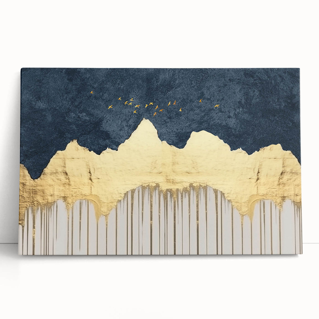 Abstract wall art canvas design showcasing vibrant strokes and lines in a modern color palette, ideal for contemporary home decor.