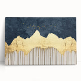 Abstract wall art canvas design showcasing vibrant strokes and lines in a modern color palette, ideal for contemporary home decor.