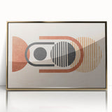 Framed abstract wall art featuring dynamic strokes and lines in gold and black colors, adding a modern touch to home decor.