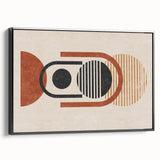 Framed abstract wall art featuring dynamic strokes and lines in black and white, displayed in a sleek black frame, adding modern elegance to any decor.