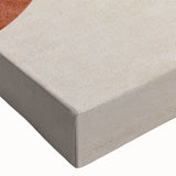 Close-up of abstract strokes and lines design on stretched canvas wall art, showcasing vibrant colors and intricate textures for modern decor.