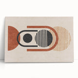 Abstract wall art design featuring vibrant strokes and lines in a modern color palette, printed on stretched canvas for contemporary decor.