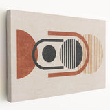 Abstract strokes and lines design on stretched canvas wall art showcasing vibrant colors and dynamic patterns, perfect for modern decor.