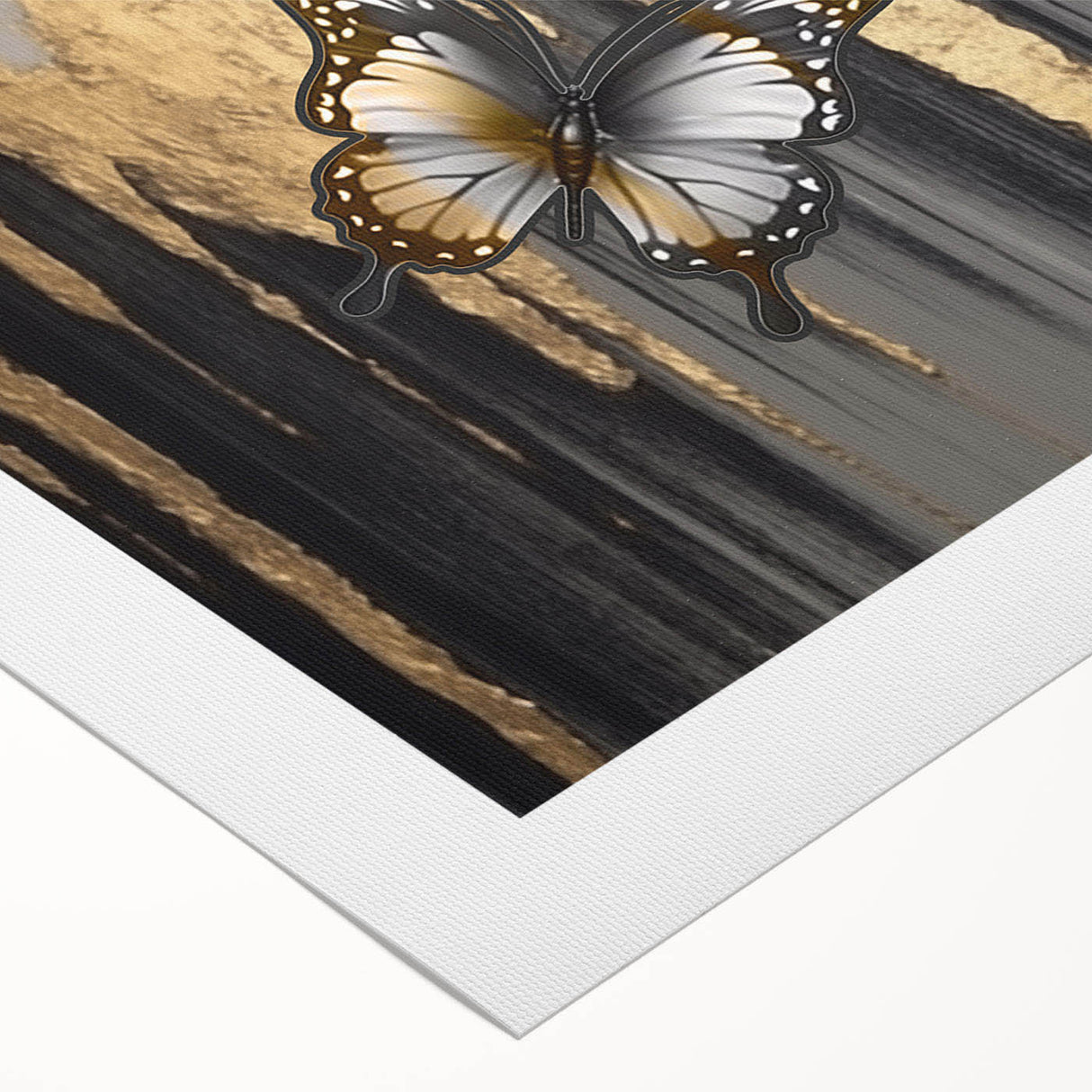 Abstract strokes and lines design in vibrant colors on rolled canvas, ideal for modern wall art decor, enhancing any space's aesthetic appeal.