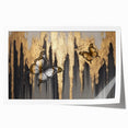 Abstract strokes and lines in vibrant colors create a modern wall art design, ideal for contemporary home decor. Rolled print showcases unique artistic texture.