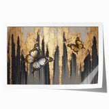 Abstract strokes and lines in vibrant colors create a modern wall art design, ideal for contemporary home decor. Rolled print showcases unique artistic texture.