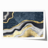 Abstract wall art print showcasing vibrant strokes and lines in a harmonious blend of colors, perfect for modern home decor.