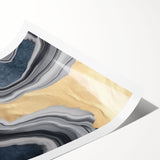 Abstract wall art print showcasing vibrant strokes and lines in a dynamic composition, designed for stylish home decor and art enthusiasts.