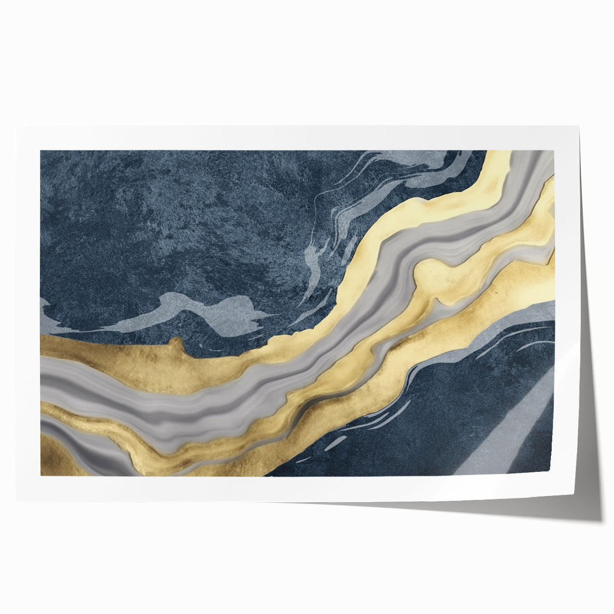Abstract wall art print showcasing vibrant strokes and lines in a harmonious blend of colors, perfect for modern home decor.