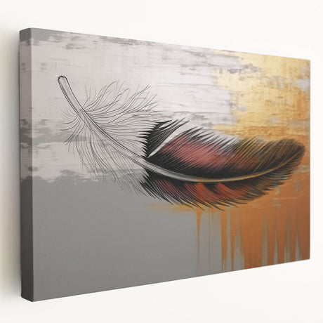 Stretched canvas artwork showcasing an abstract design of colorful strokes and lines, ideal for modern home decor and artistic ambiance.