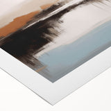 Abstract canvas wall art showcasing vibrant strokes and lines in rich blues, oranges, and yellows, perfect for modern home decor accents.