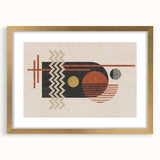 Abstract wall art featuring a collection of gold strokes and lines, elegantly framed with a mat, showcasing a modern design for stylish decor.