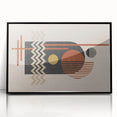 Framed abstract wall art design showcasing dynamic strokes and lines in black, perfect for modern decor, enhancing any living space.