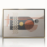 Framed abstract wall art showcasing dynamic gold strokes and lines on a sleek acrylic background, perfect for modern home decor.