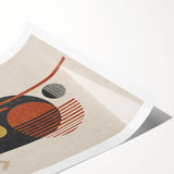 Abstract wall art print showcasing colorful strokes and lines in vibrant hues, perfect for modern decor or artwork collection.