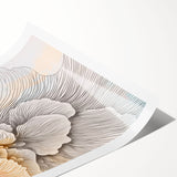 Abstract wall art print showcasing vibrant strokes and lines in an array of colors, designed for modern home decor, rolled for easy framing.