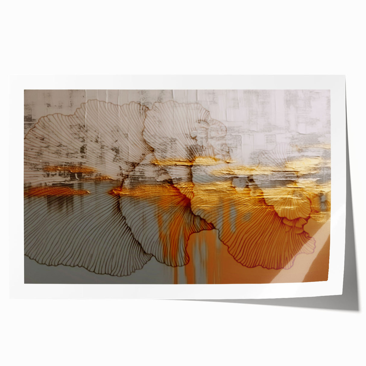 Abstract wall art print showcasing vibrant strokes and lines in a colorful design, perfect for modern home decor. Ideal for framing or display.