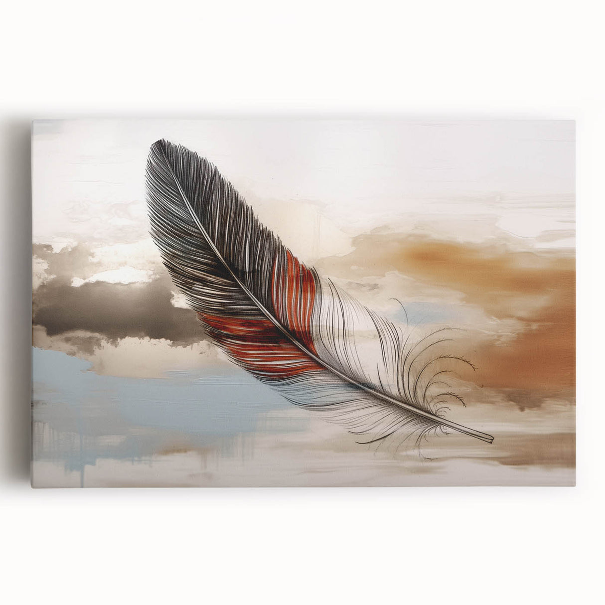 Abstract canvas wall art featuring colorful strokes and lines in a fluid design, perfect for modern decor and artistic home accents.