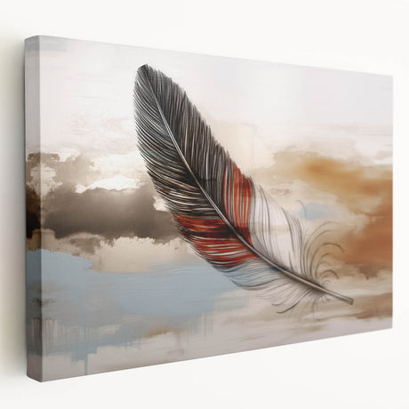 Abstract wall art featuring colorful strokes and lines on a stretched canvas, showcasing a modern design ideal for contemporary decor.