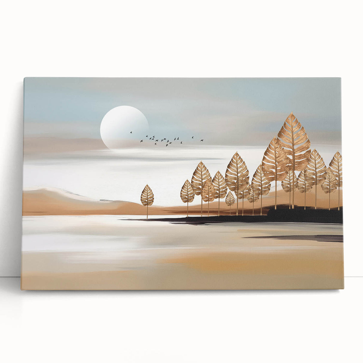Abstract wall art featuring a colorful composition of strokes and lines on stretched canvas, perfect for modern home decor accents.
