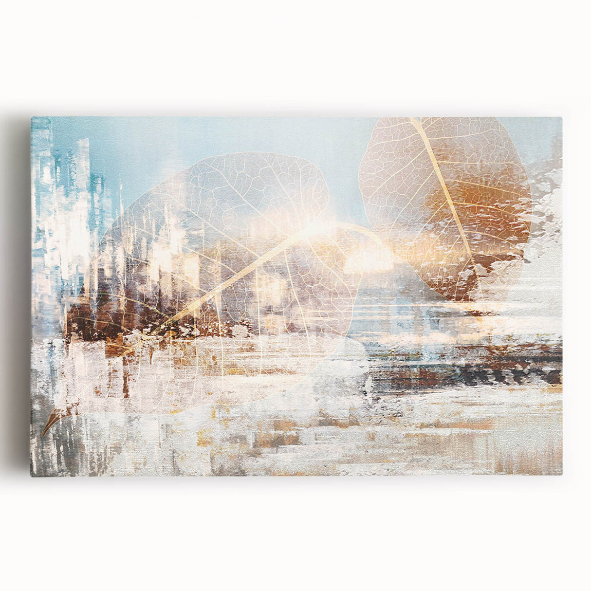Abstract wall art design featuring colorful strokes and dynamic lines on stretched canvas, perfect for modern home decor and artistic ambiance.