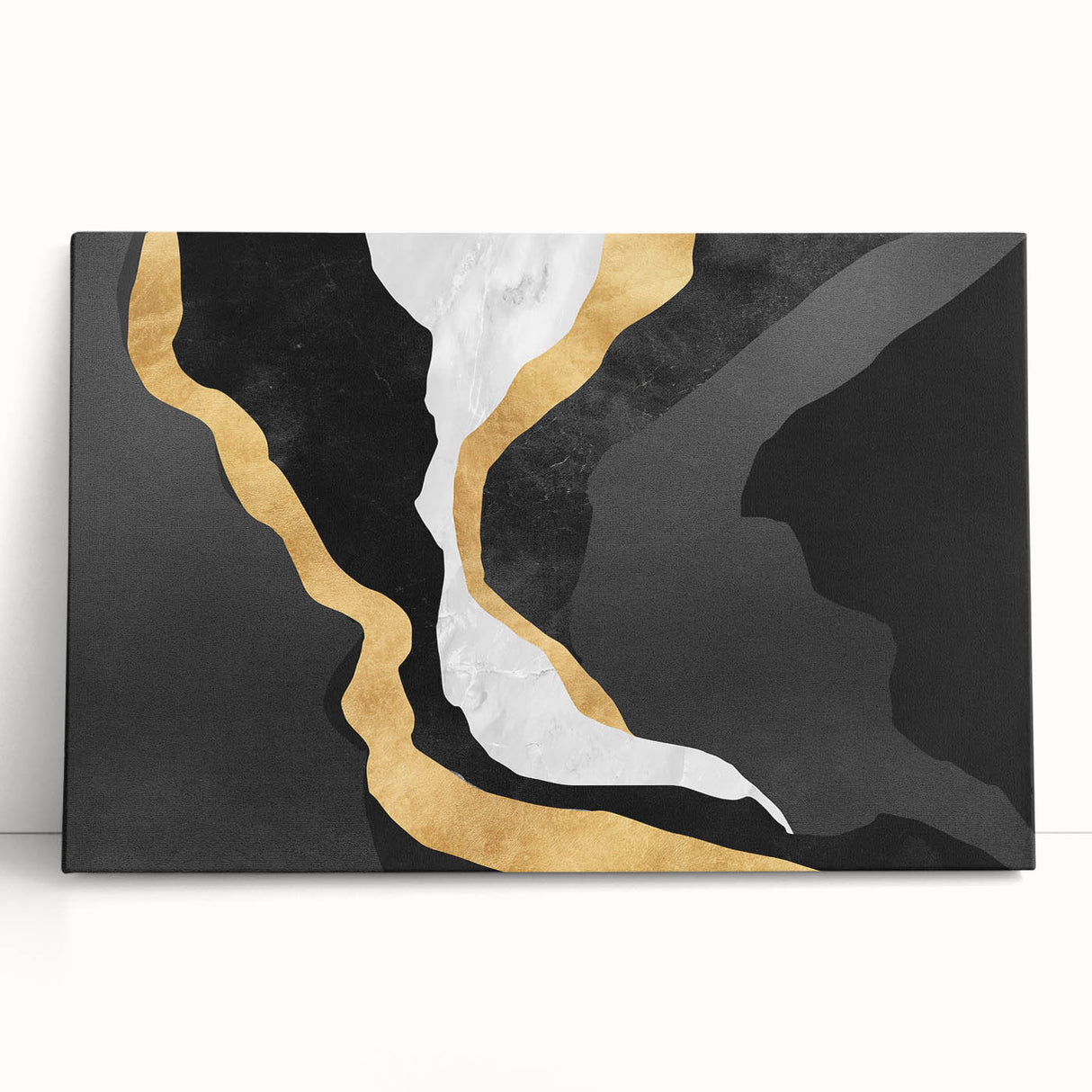 Abstract wall art featuring vibrant strokes and lines in a colorful palette on stretched canvas, perfect for modern home decor and artistic displays.