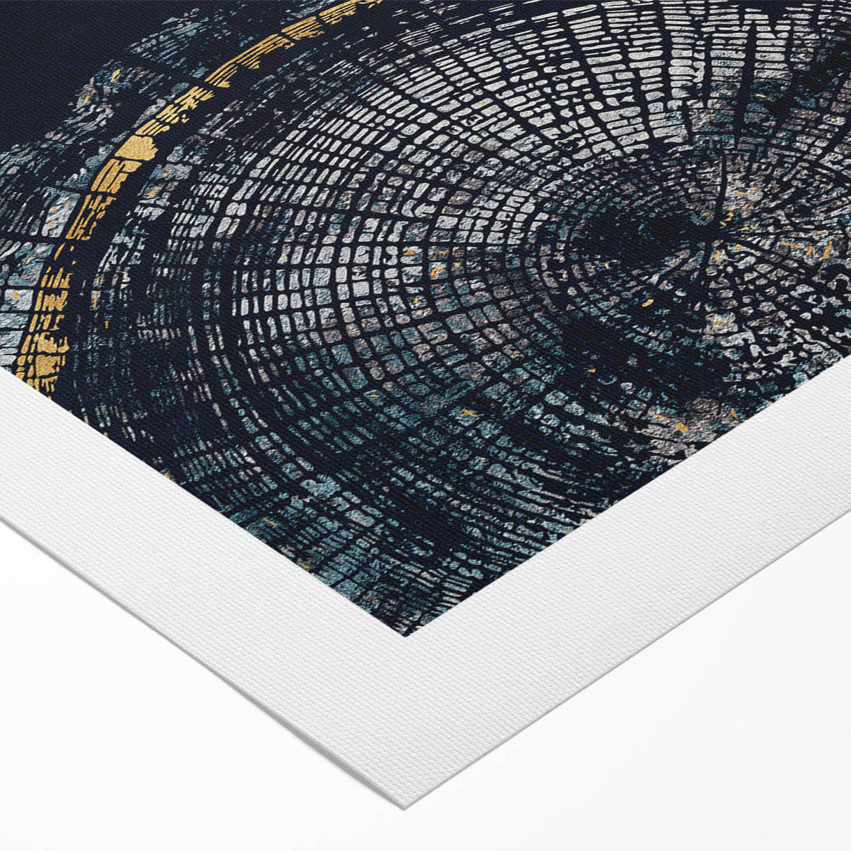Abstract wall art print showcasing dynamic strokes and lines in vibrant colors, perfect for modern home decor or office settings.