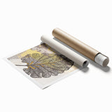 Abstract wall art print featuring colorful strokes and lines in vibrant hues, perfect for modern home decor. Rolled design offers versatility for framing.