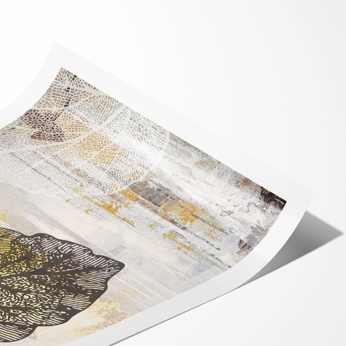 Abstract wall art print showcasing vibrant strokes and lines in bold colors, perfect for modern home decor or gallery displays.