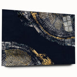 Abstract strokes and lines wall art design on acrylic glass, showcasing vibrant colors and smooth texture, perfect for modern decor.