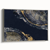 Framed abstract wall art featuring dynamic strokes and lines in silver tones, showcasing a modern design ideal for contemporary decor.