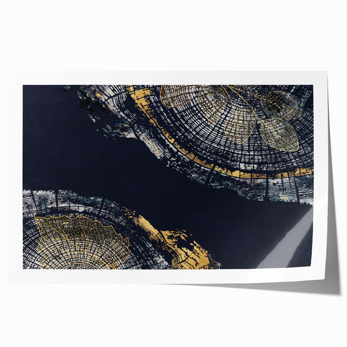 Abstract wall art print showcasing vibrant strokes and lines in a dynamic composition, perfect for modern decor or artistic spaces.