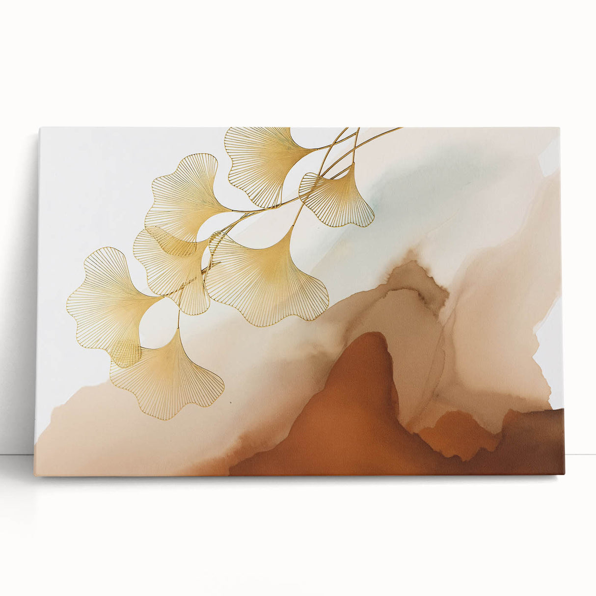 Abstract wall art design showcasing vibrant strokes and lines in shades of blue, orange, and yellow, ideal for modern home decor.