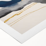 Abstract wall art design featuring colorful strokes and lines on rolled canvas, showcasing vibrant hues and modern artistic expression, perfect for home decor.