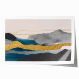 Abstract wall art print featuring colorful strokes and lines in vibrant hues, perfect for modern home decor or office styling.
